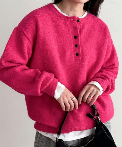 亨利領針織套頭衫