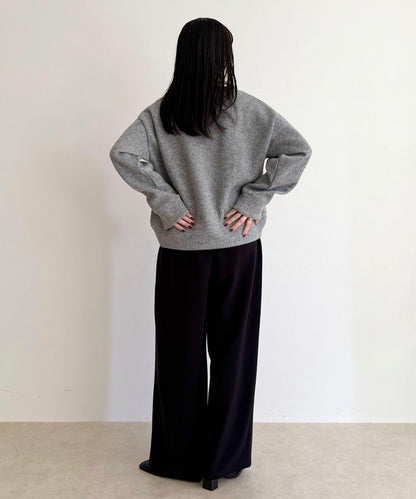 羅紋針織V領套頭衫