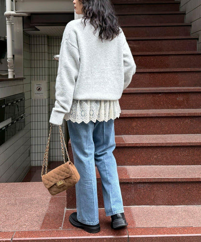 亨利領針織套頭衫