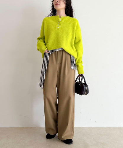 亨利領針織套頭衫