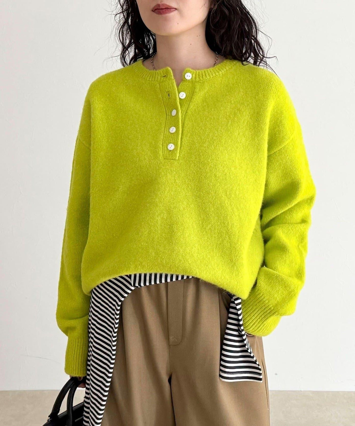 亨利領針織套頭衫