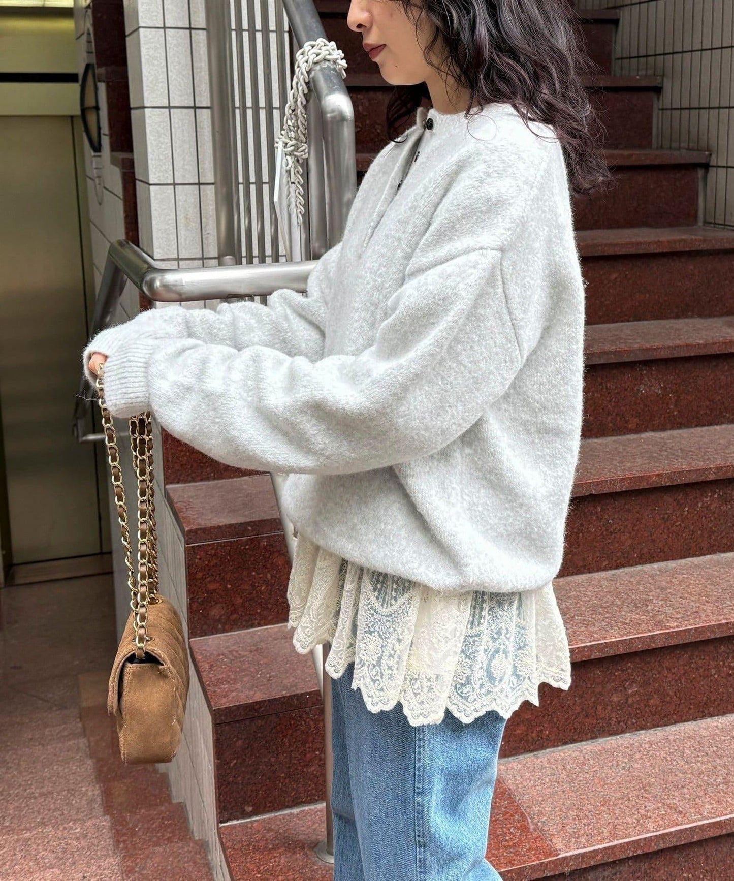 亨利領針織套頭衫