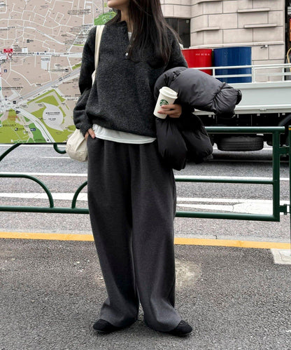 亨利領針織套頭衫