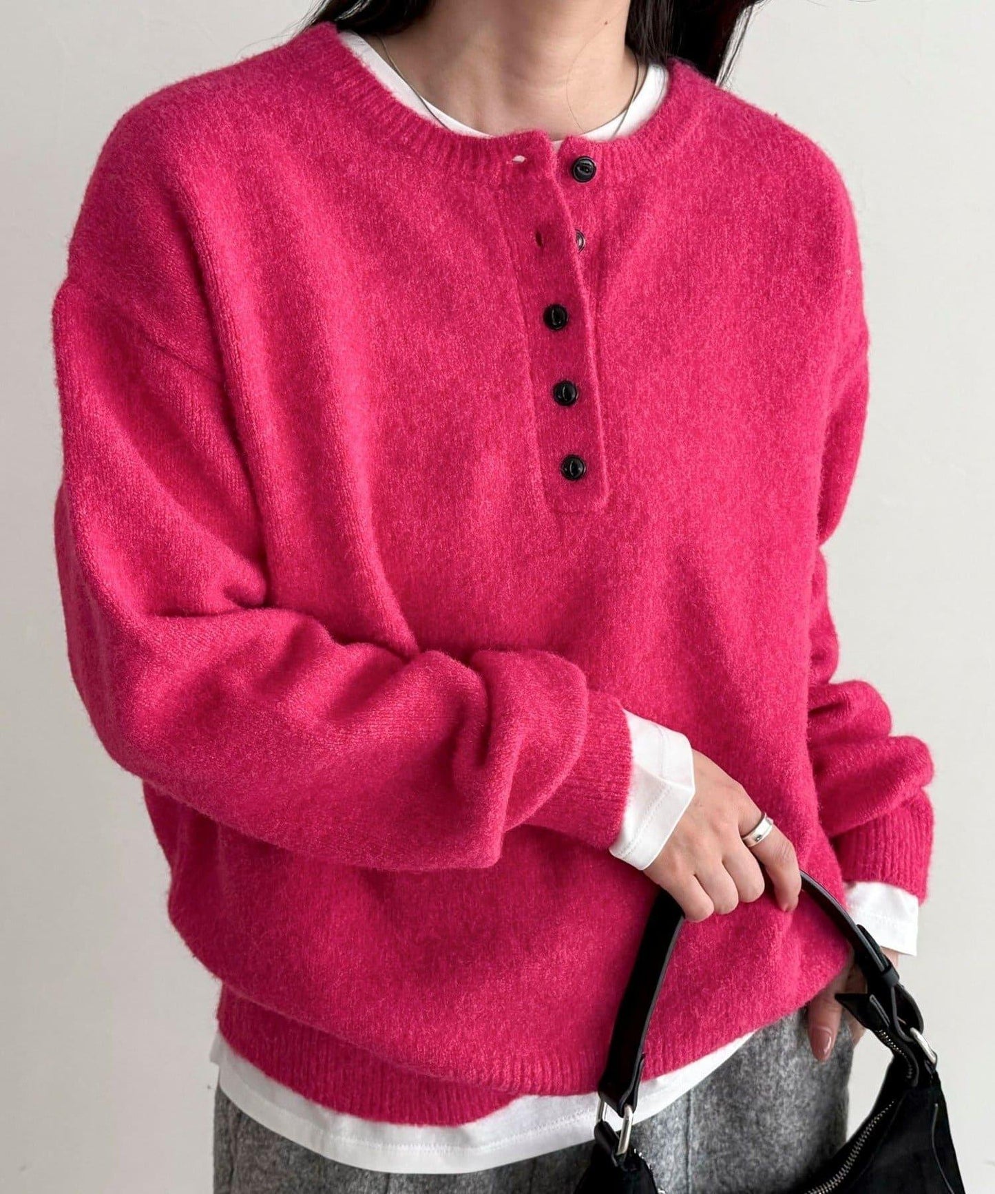 亨利領針織套頭衫