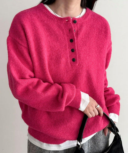 亨利領針織套頭衫