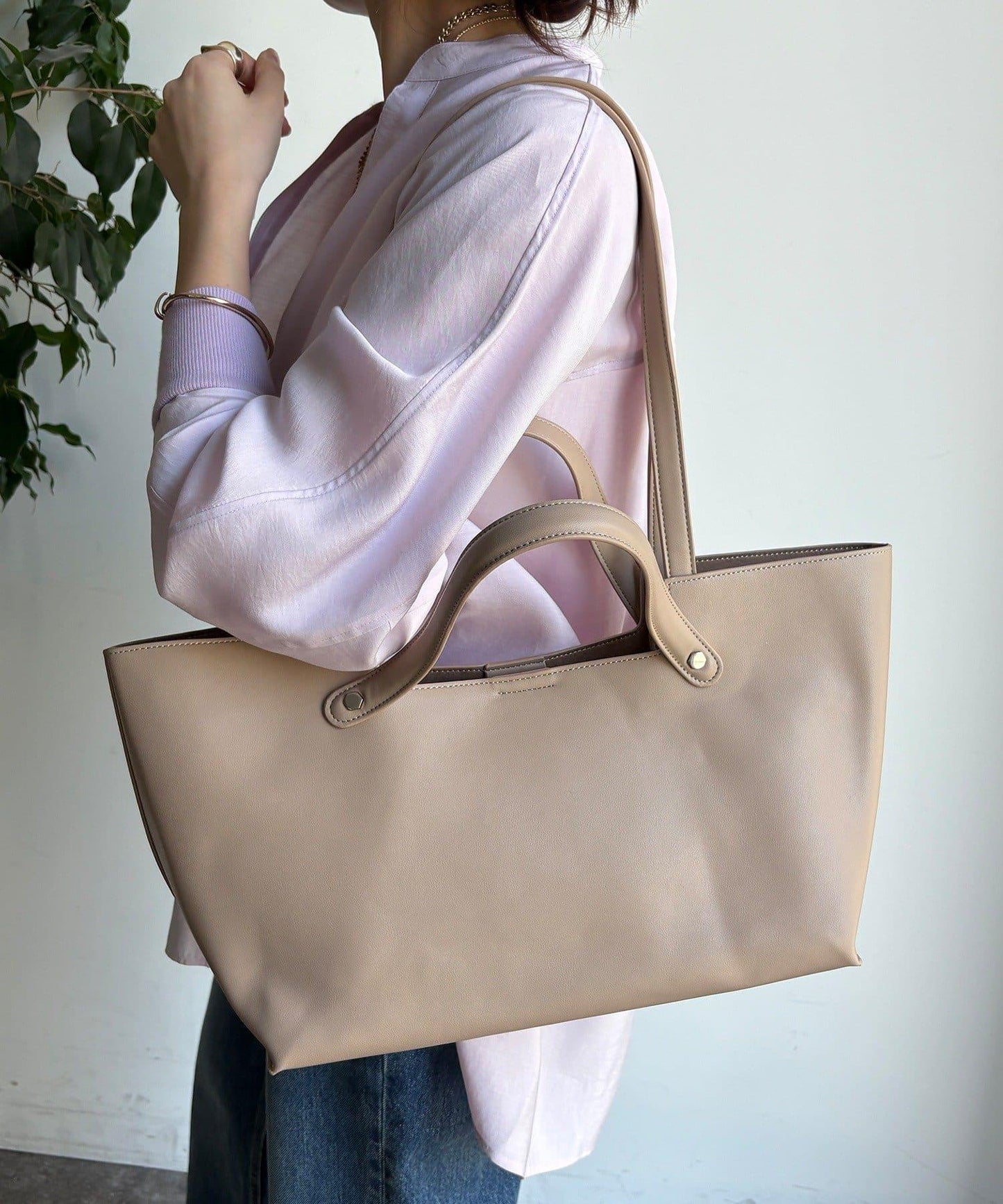 橫款2用托特包附化妝包