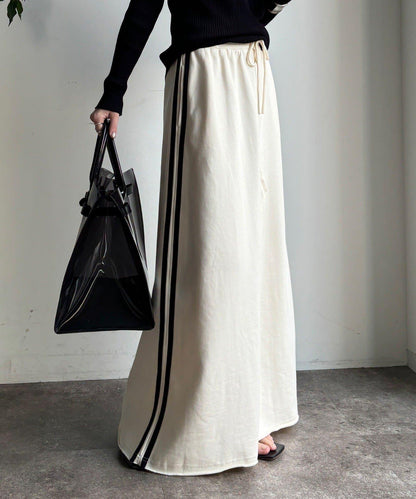 側邊條紋衛衣裙