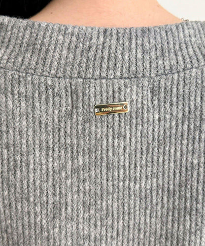 羅紋針織V領套頭衫