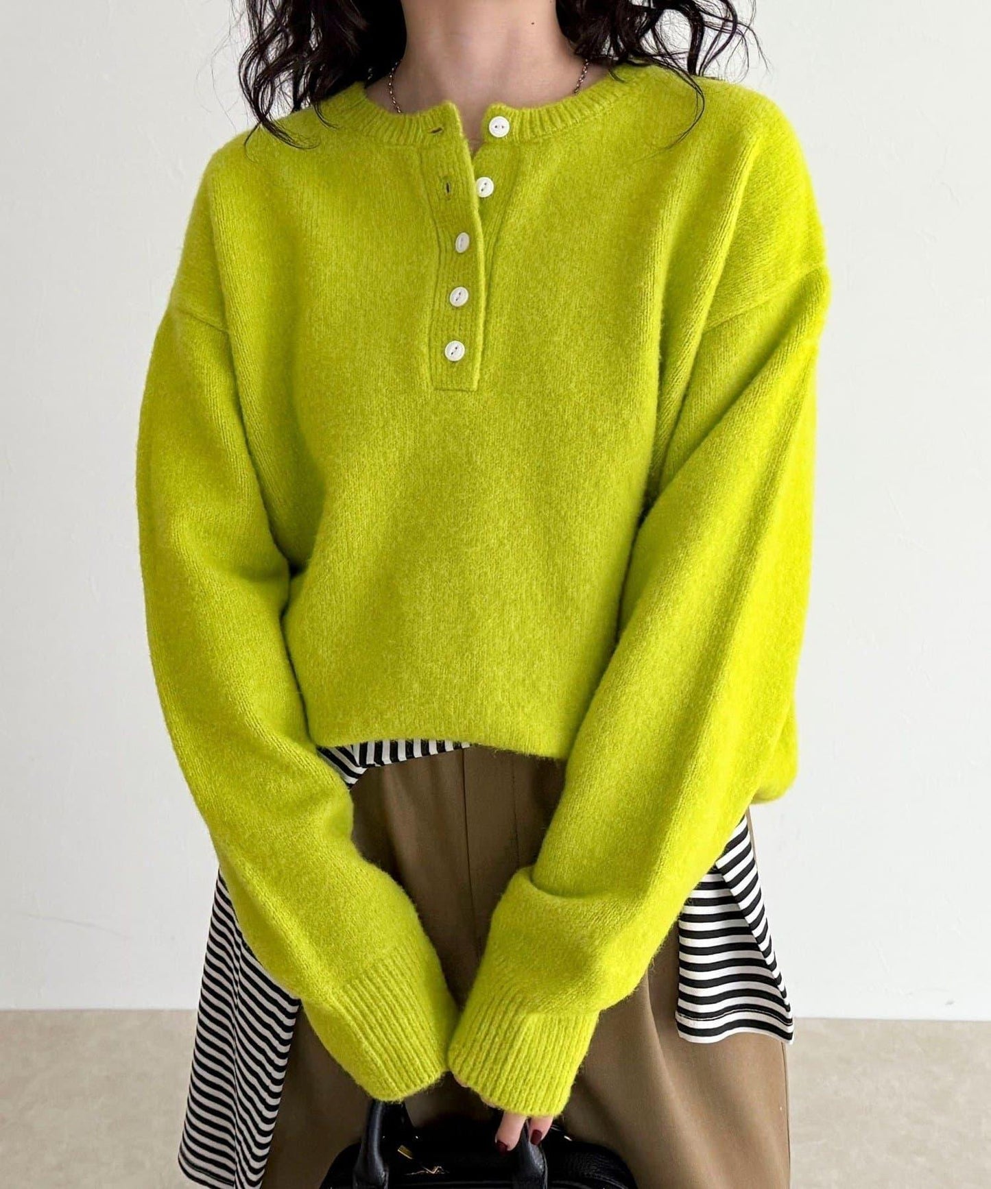 亨利領針織套頭衫