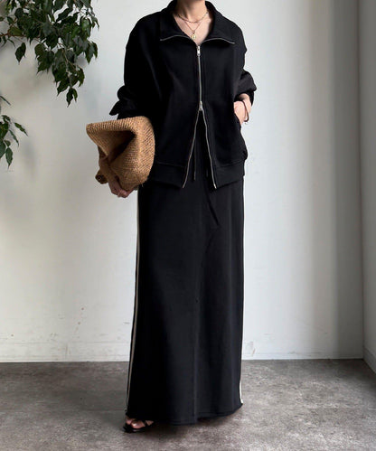 側邊條紋衛衣裙