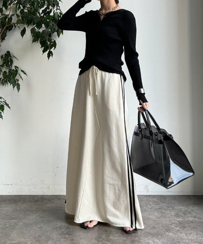 側邊條紋衛衣裙