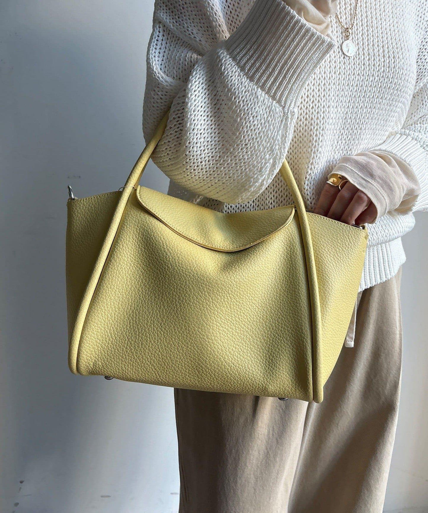 手提翻蓋托特包