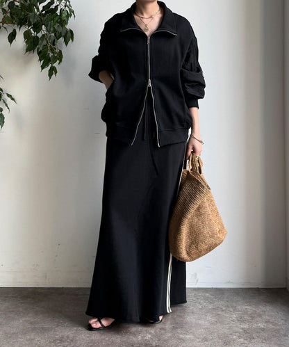 側邊條紋衛衣裙