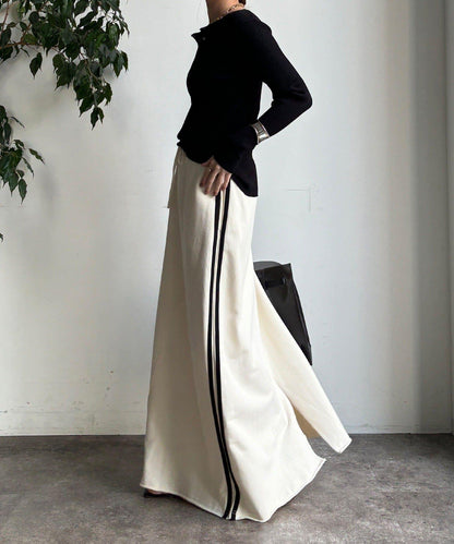 側邊條紋衛衣裙