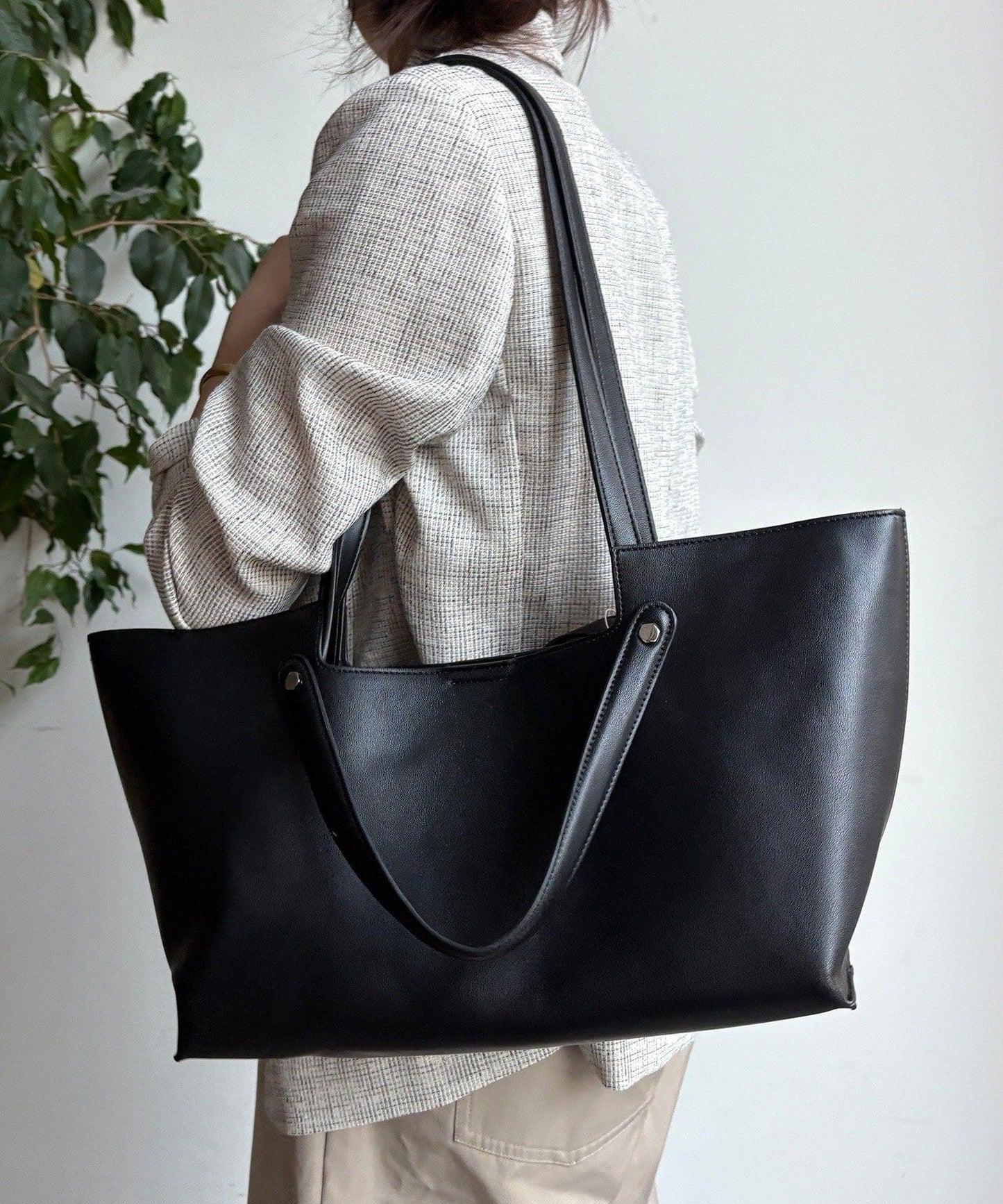 橫款2用托特包附化妝包