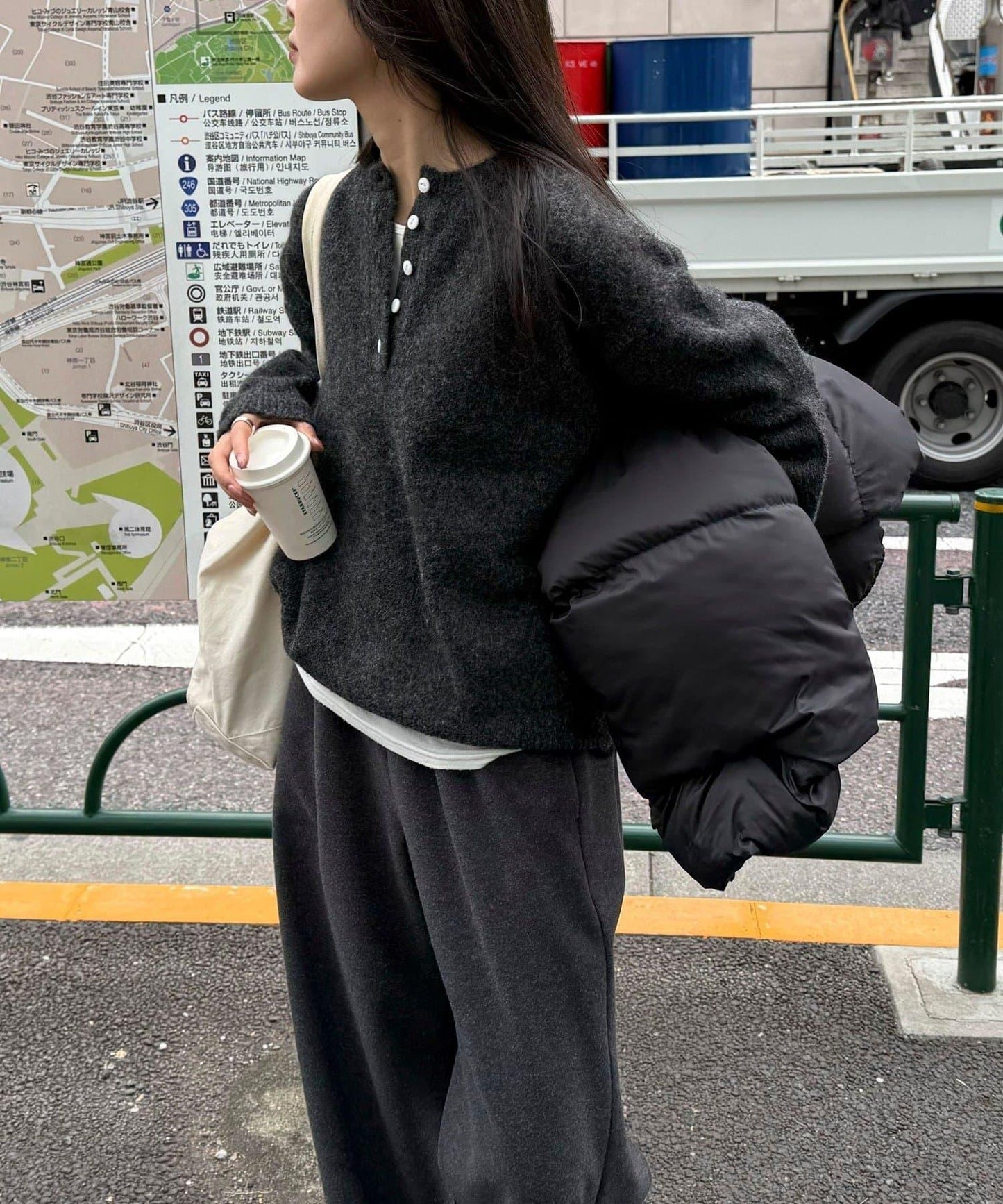 亨利領針織套頭衫