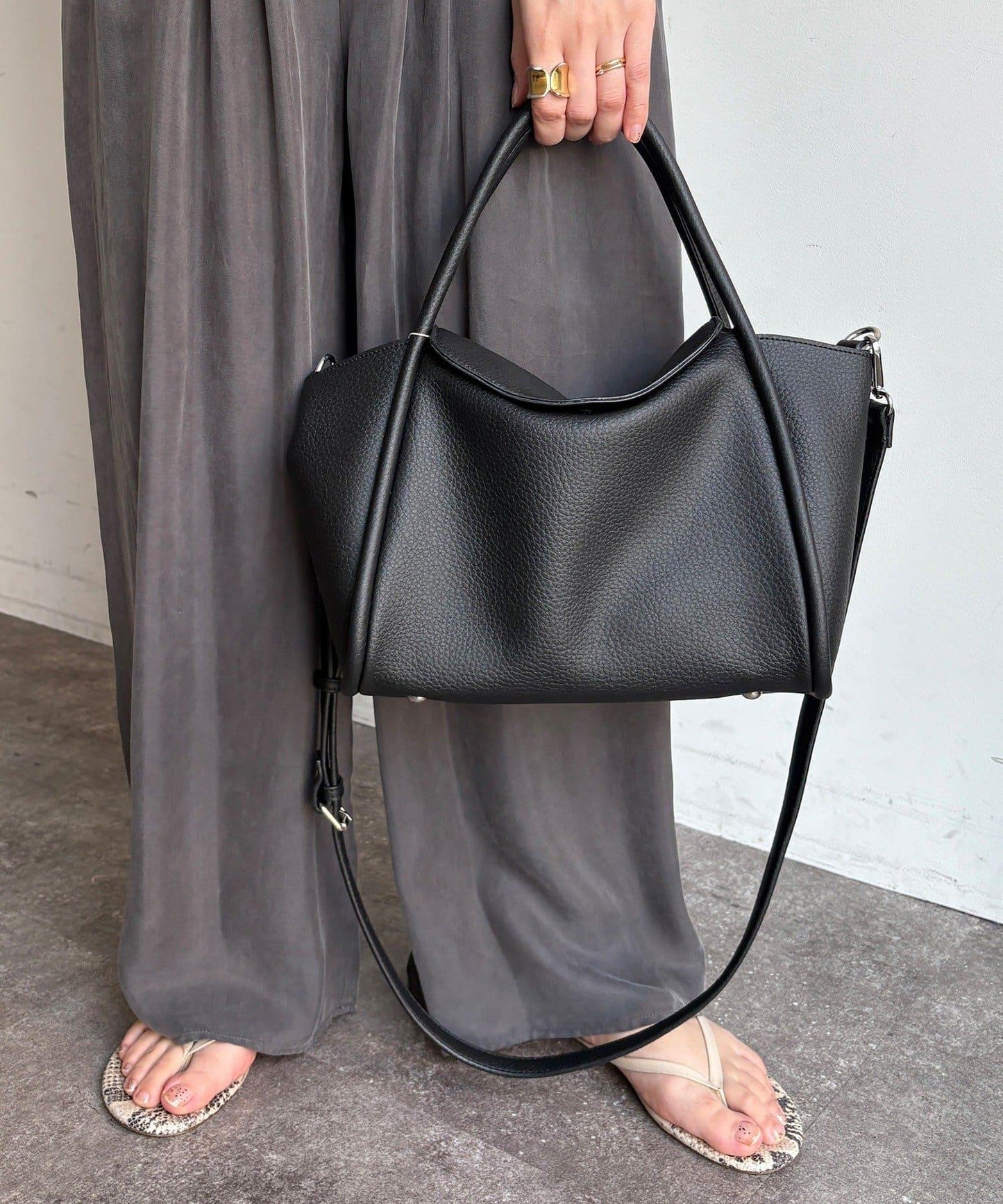 手提翻蓋托特包