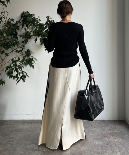 側邊條紋衛衣裙