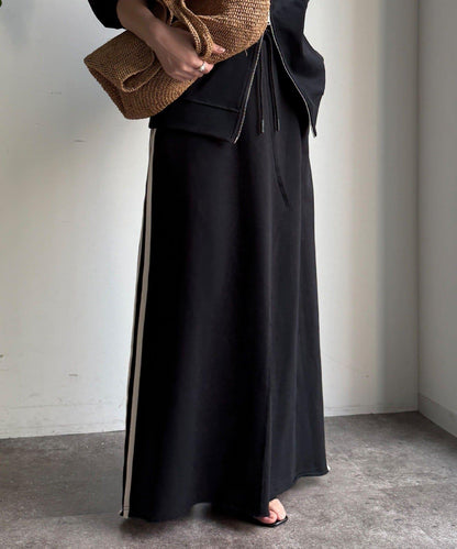 側邊條紋衛衣裙