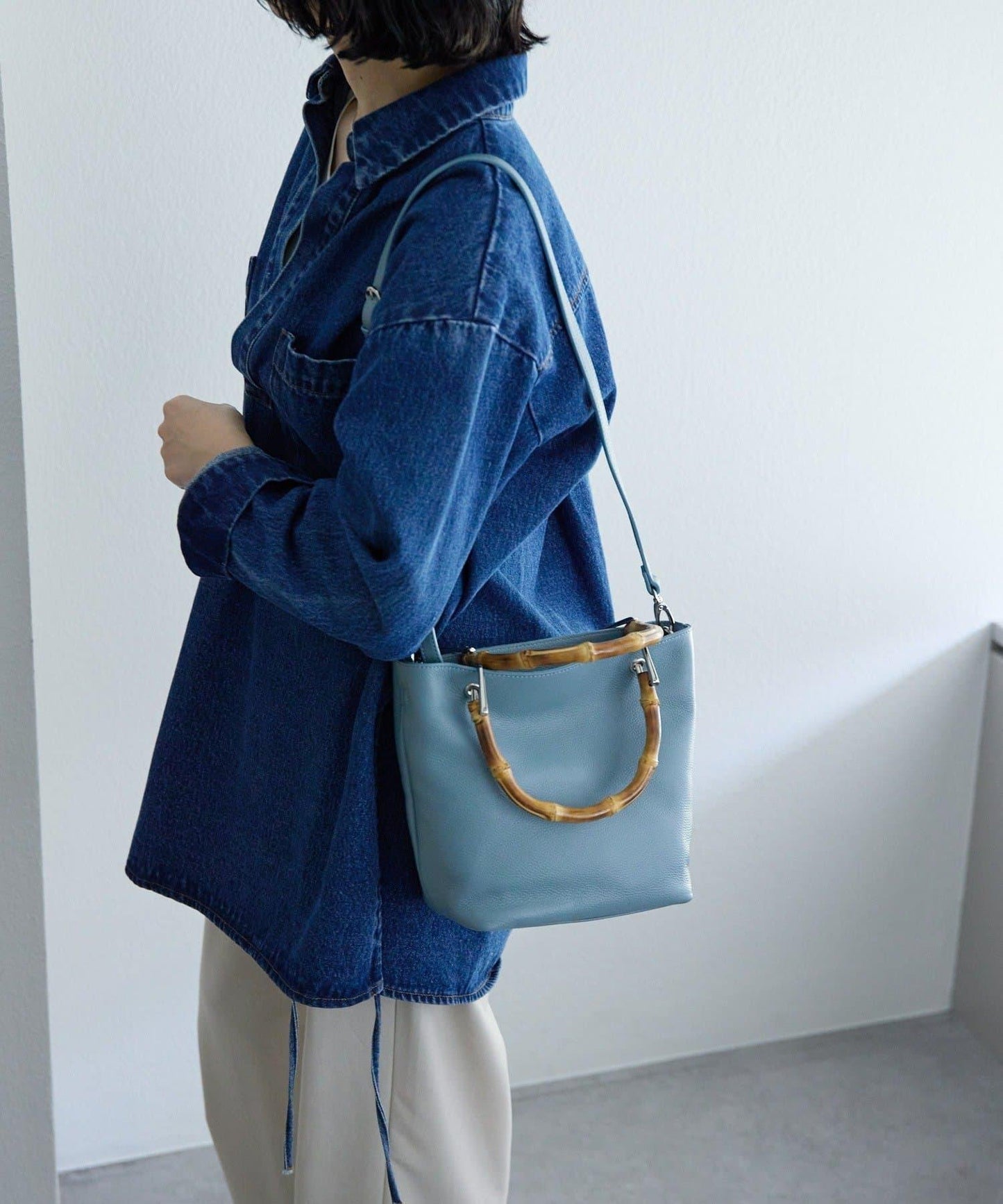 《本革》竹編托特包S