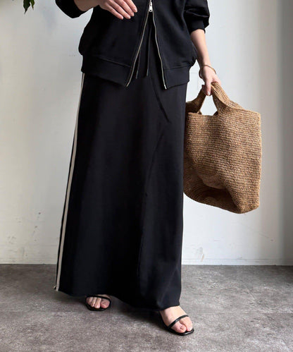 側邊條紋衛衣裙