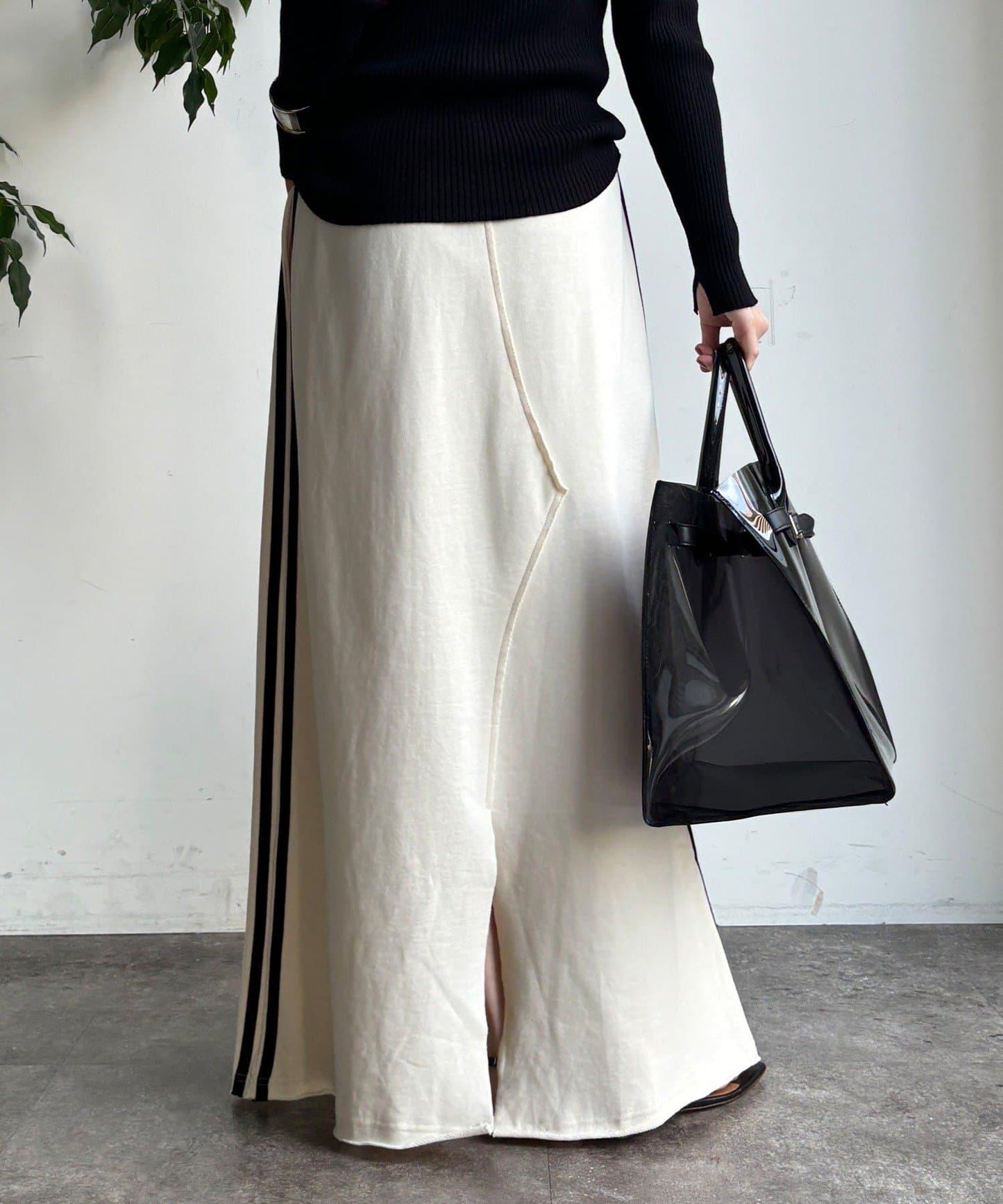 側邊條紋衛衣裙