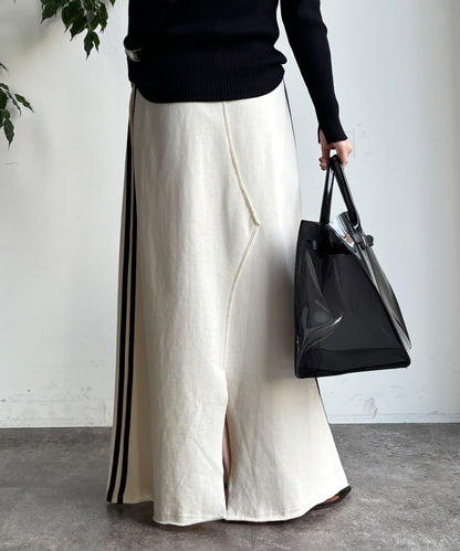 側邊條紋衛衣裙