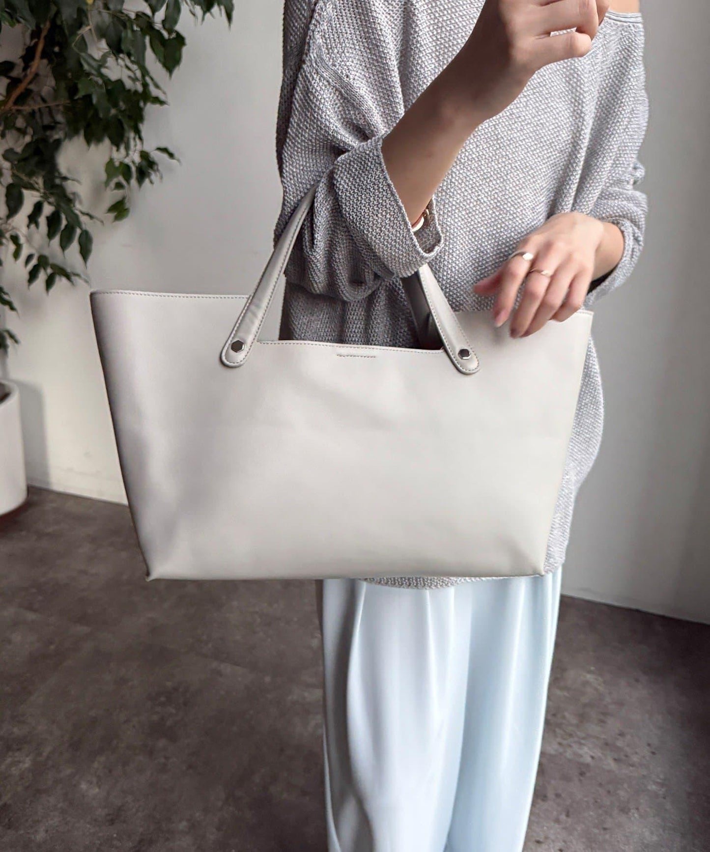 橫款2用托特包附化妝包