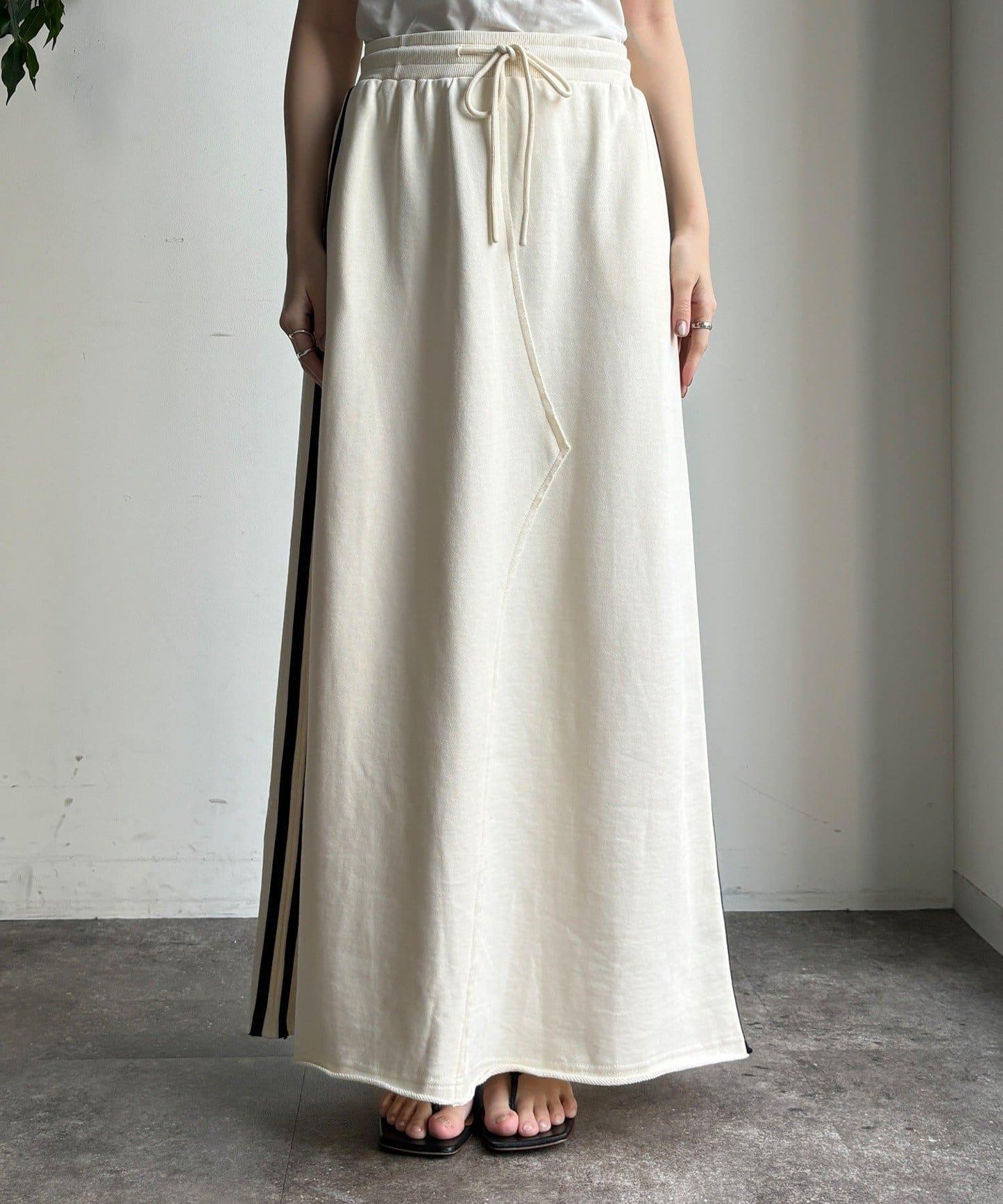 側邊條紋衛衣裙