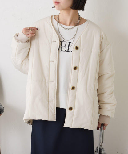 【輕量/顯臉小效果◎】絎縫線條夾克