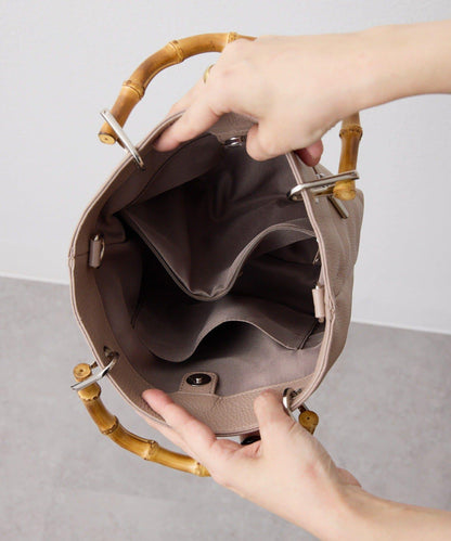 《本革》竹編托特包S