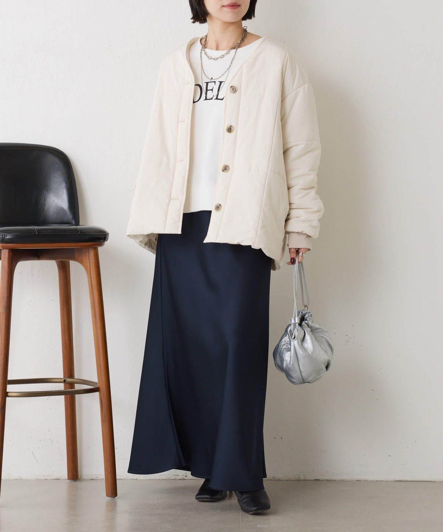 【輕量/顯臉小效果◎】絎縫線條夾克