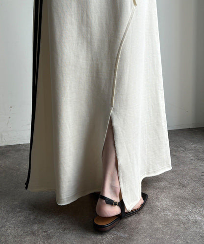 側邊條紋衛衣裙