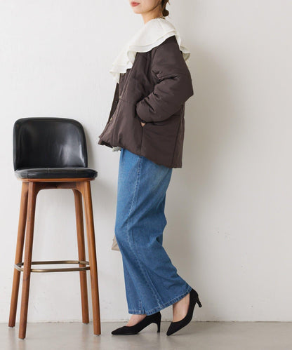 【輕量/顯臉小效果◎】絎縫線條夾克