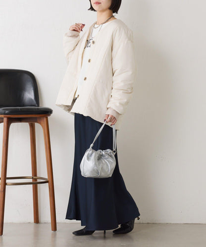 【輕量/顯臉小效果◎】絎縫線條夾克