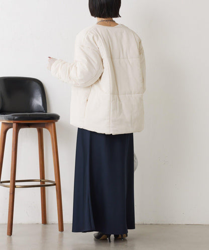 【輕量/顯臉小效果◎】絎縫線條夾克