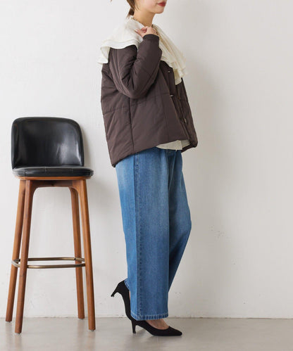 【輕量/顯臉小效果◎】絎縫線條夾克