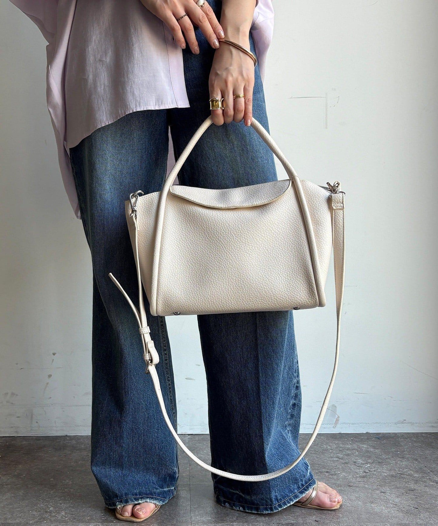 手提翻蓋托特包