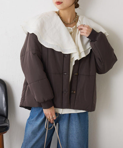 【輕量/顯臉小效果◎】絎縫線條夾克