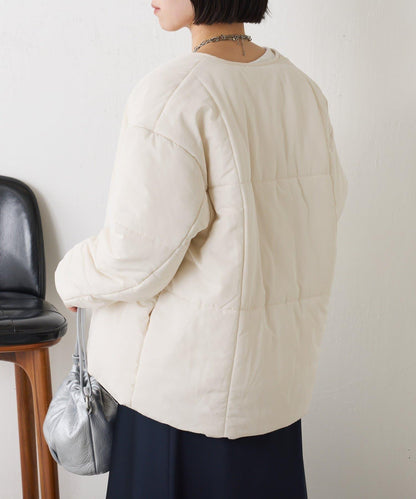 【輕量/顯臉小效果◎】絎縫線條夾克
