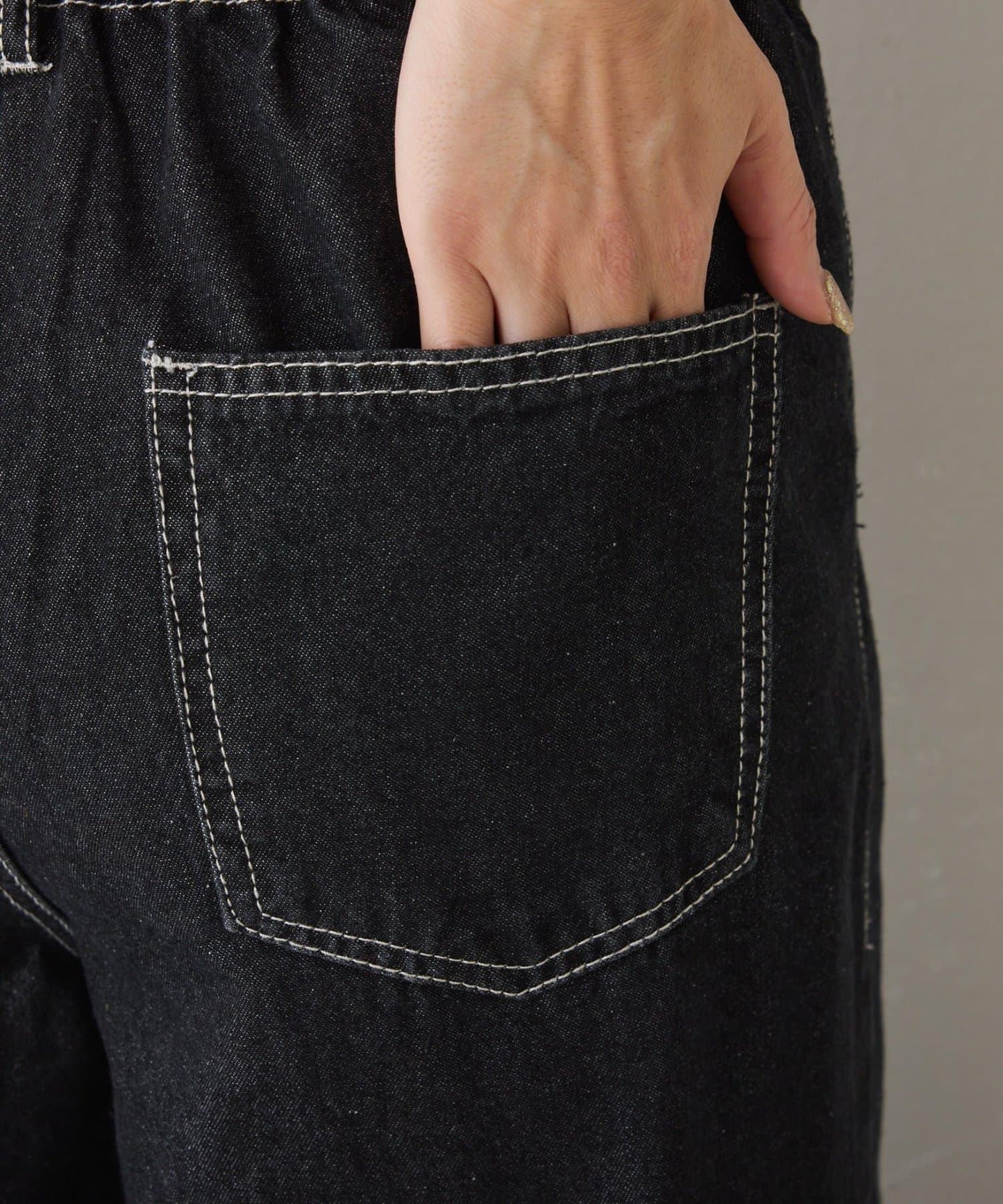 【2褶/柔軟牛仔】高腰荷葉邊牛仔褲