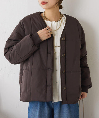 【輕量/顯臉小效果◎】絎縫線條夾克