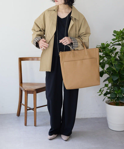 《本革/A4サイズ対応》豎款托特包L