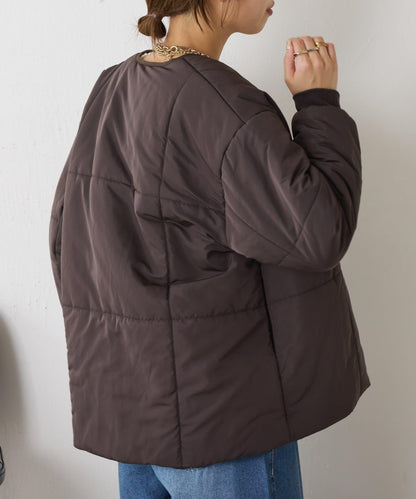 【輕量/顯臉小效果◎】絎縫線條夾克