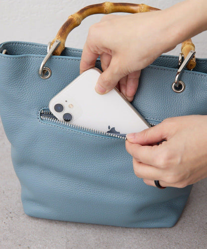 《本革》竹編托特包S