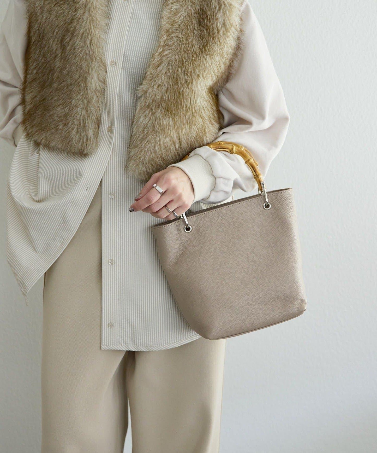 《本革》竹編托特包S