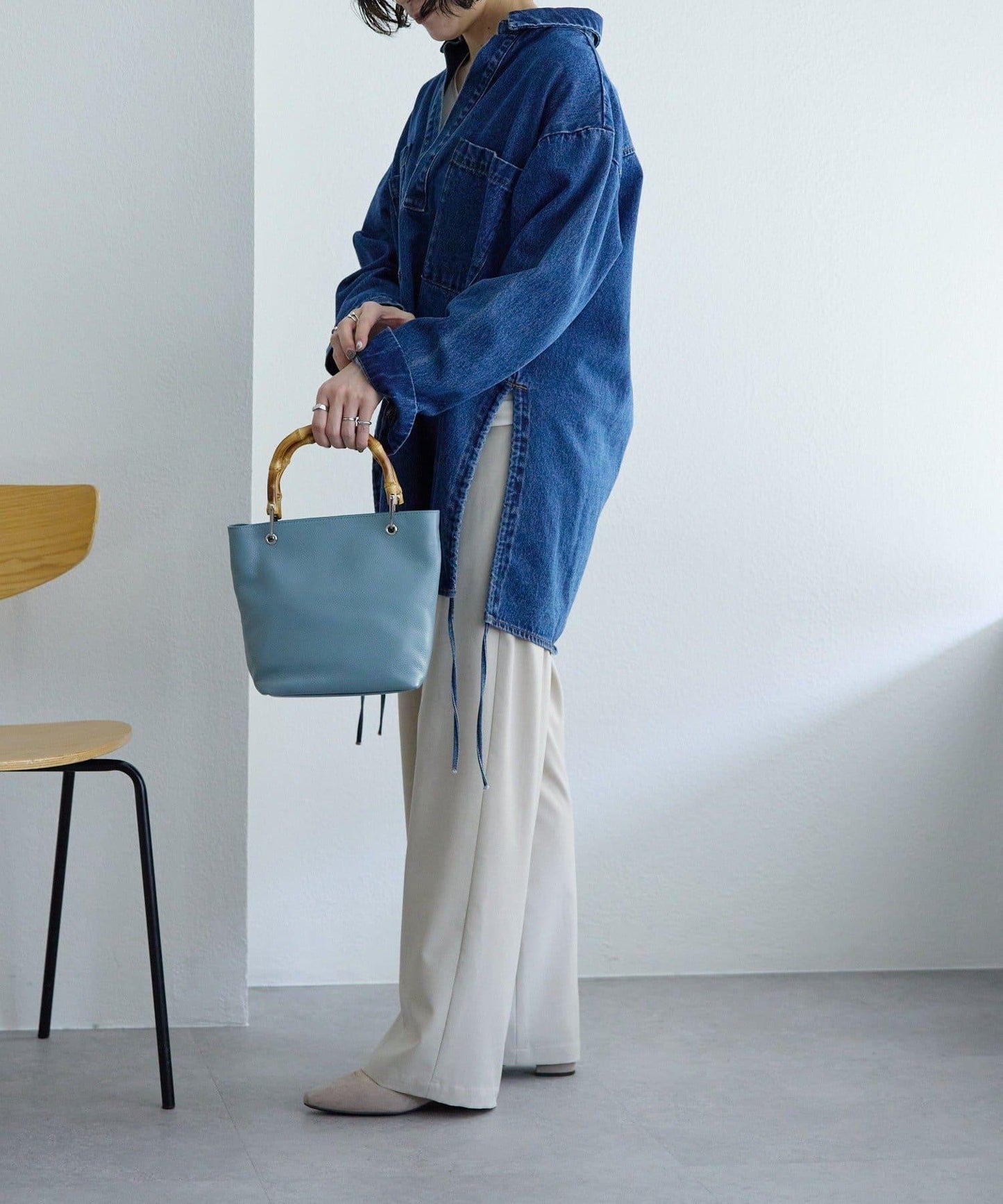 《本革》竹編托特包S