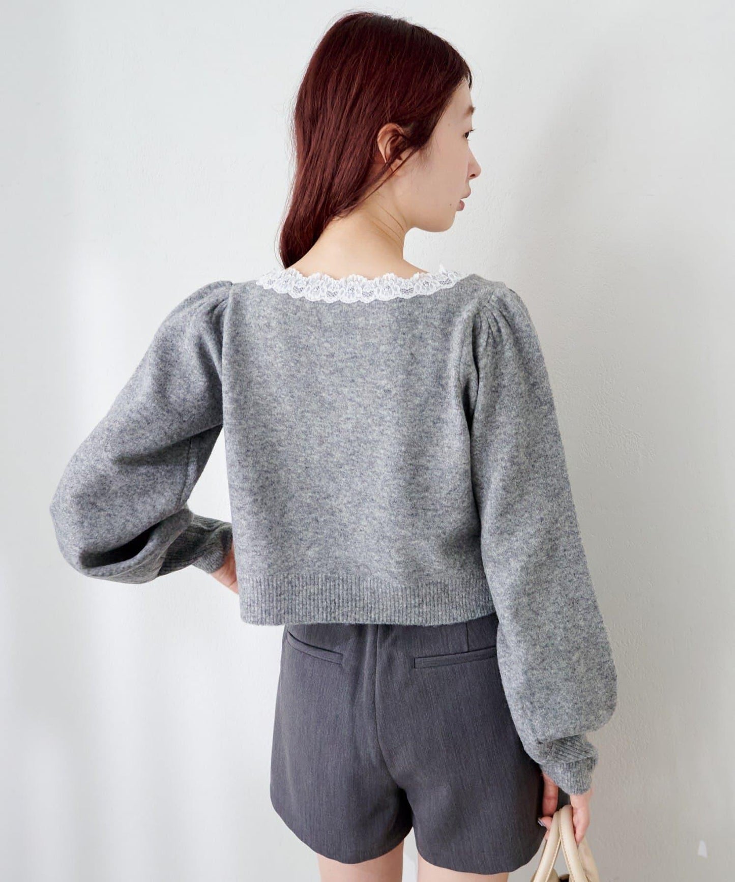 蕾絲針織吊帶衫&開衫套裝