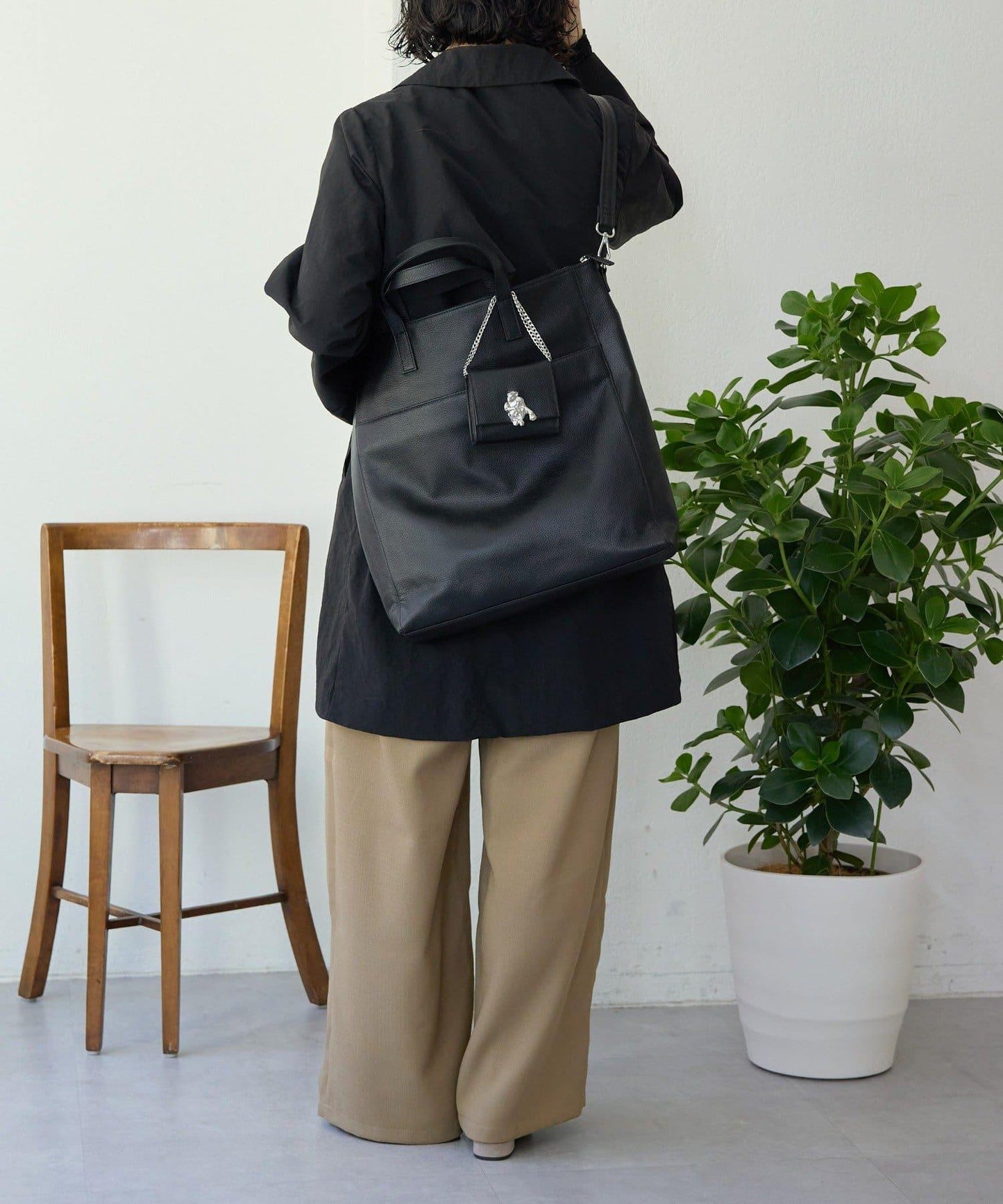 《本革/A4サイズ対応》豎款托特包L