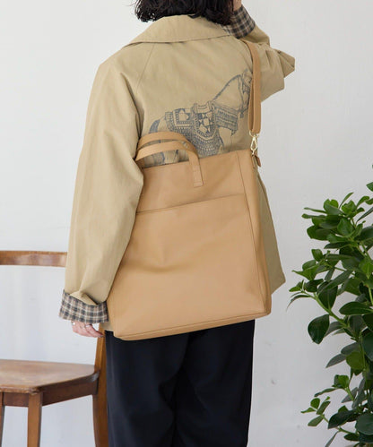 《本革/A4サイズ対応》豎款托特包L